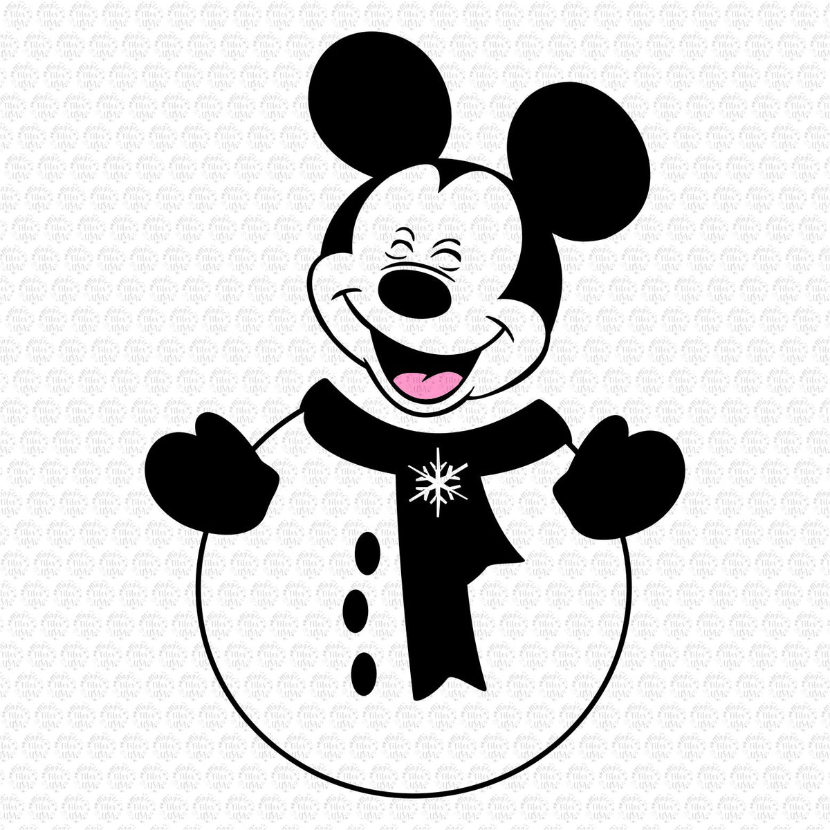 Mickey Mouse Snowman Svg, Christmas Svg, New Year Svg, SVG Files