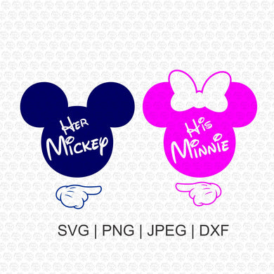 Her Mickey and His Minnie Svg