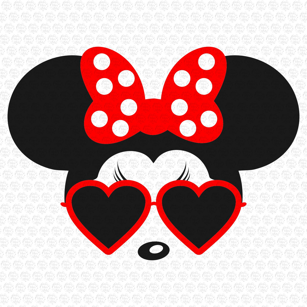 Minnie Sunglasses Heart SVG, Inspired Minnie Sunglasses Svg – My Easy Files