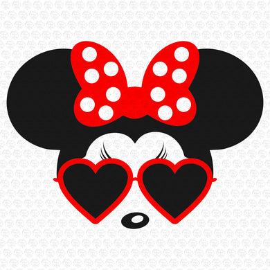 Minnie Sunglasses Heart SVG