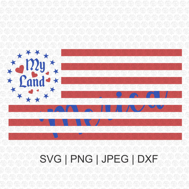 America Flag SVG