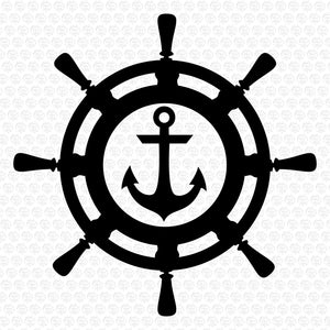 Anchor and Wheel SVG