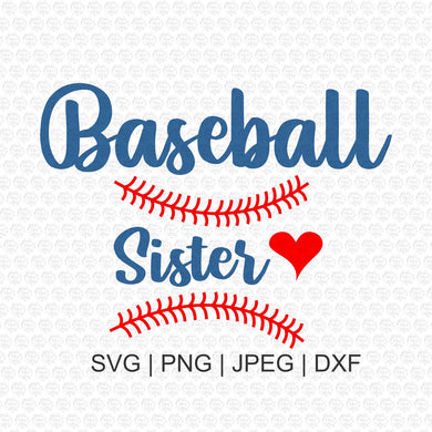 Baseball Sister SVG