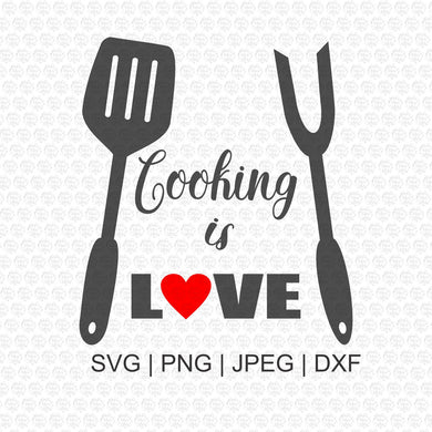 Cooking is love SVG