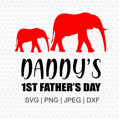 Daddy Elephant SVG