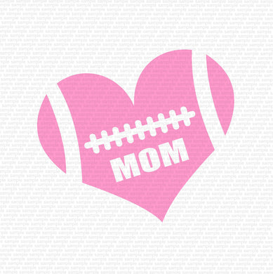 Football Heart Mom SVG
