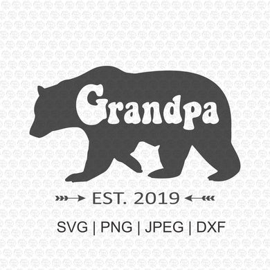 Grandpa Bear SVG
