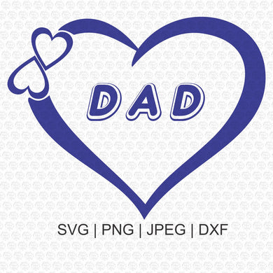 Heart Dad SVG