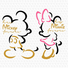 Load image into Gallery viewer, Her Mickey Forever and His Minnie Forever Silhouette Color Svg