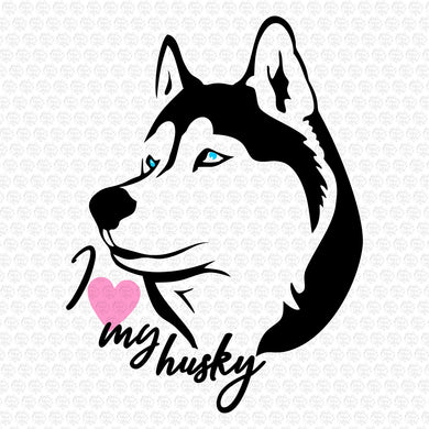 I Love My Husky SVG