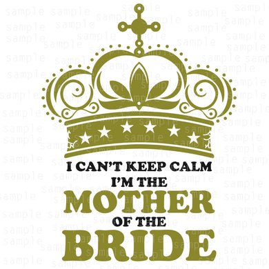 I'm the mother of the bride