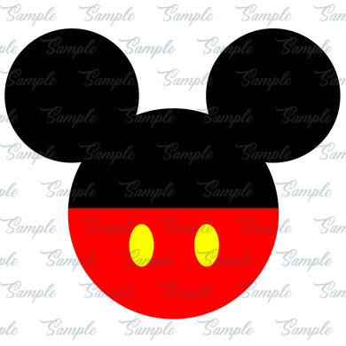 Mickey Mouse with red bottom