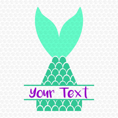 Mermaid Tail Your Text SVG