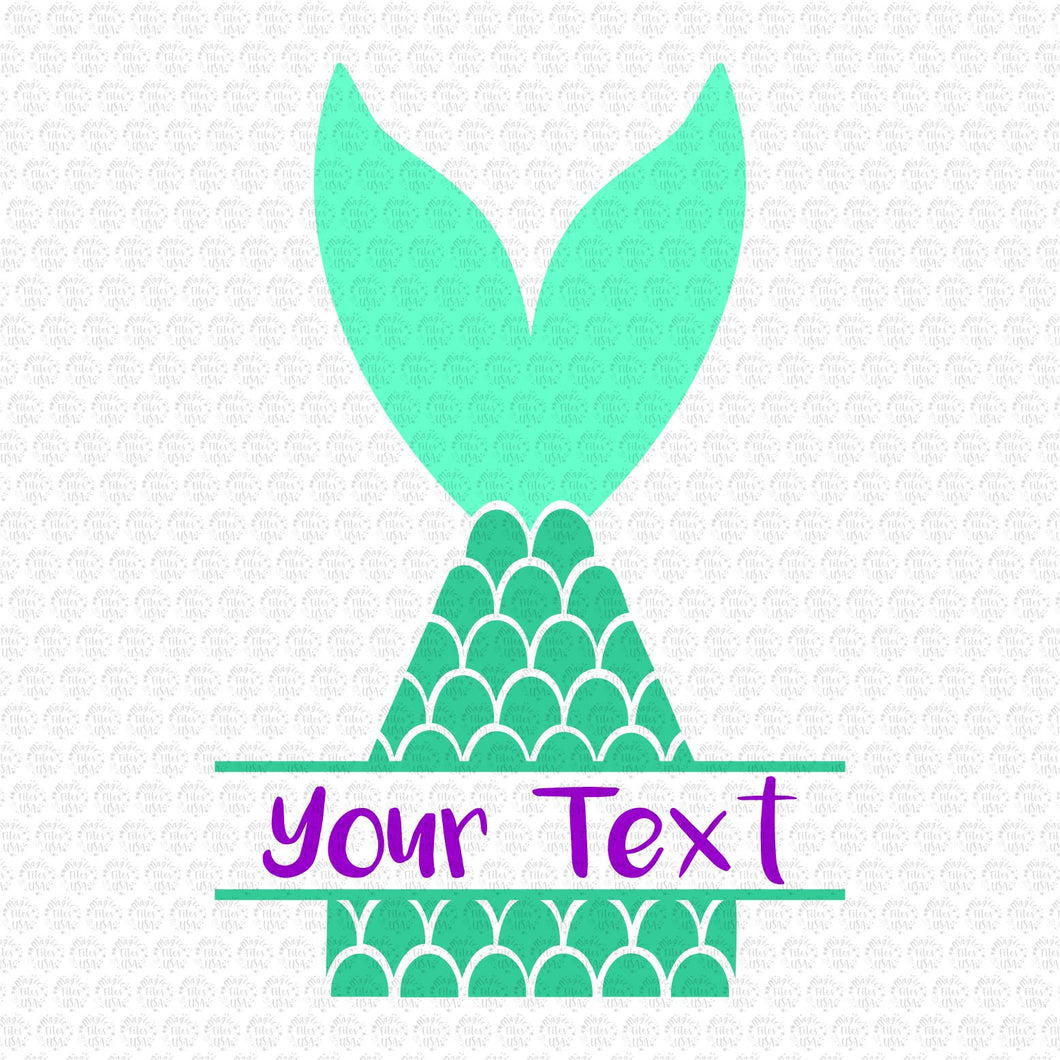 Mermaid Tail Your Text SVG