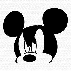 Mickey Mouse Head Angry Svg