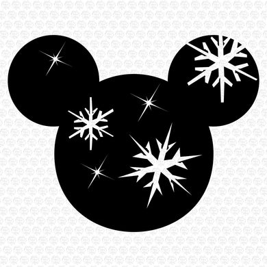 Mickey Mouse Snowflake Svg