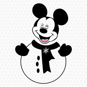 Mickey Mouse Snowman Svg