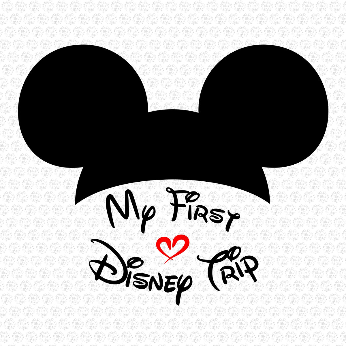 Mickey Mouse Head My First Disney Trip Svg, Mickey Svg, Svg Files ...