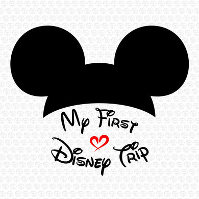 Mickey Mouse Head My First Disney Trip Svg