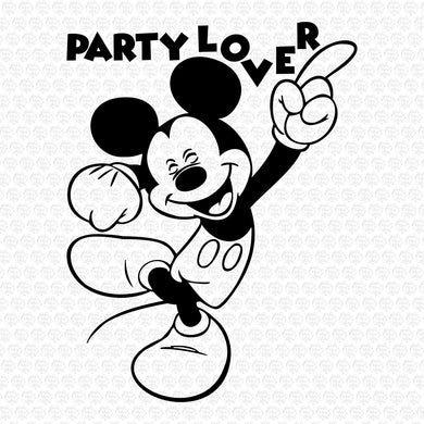 Mickey Mouse Party Lover Svg