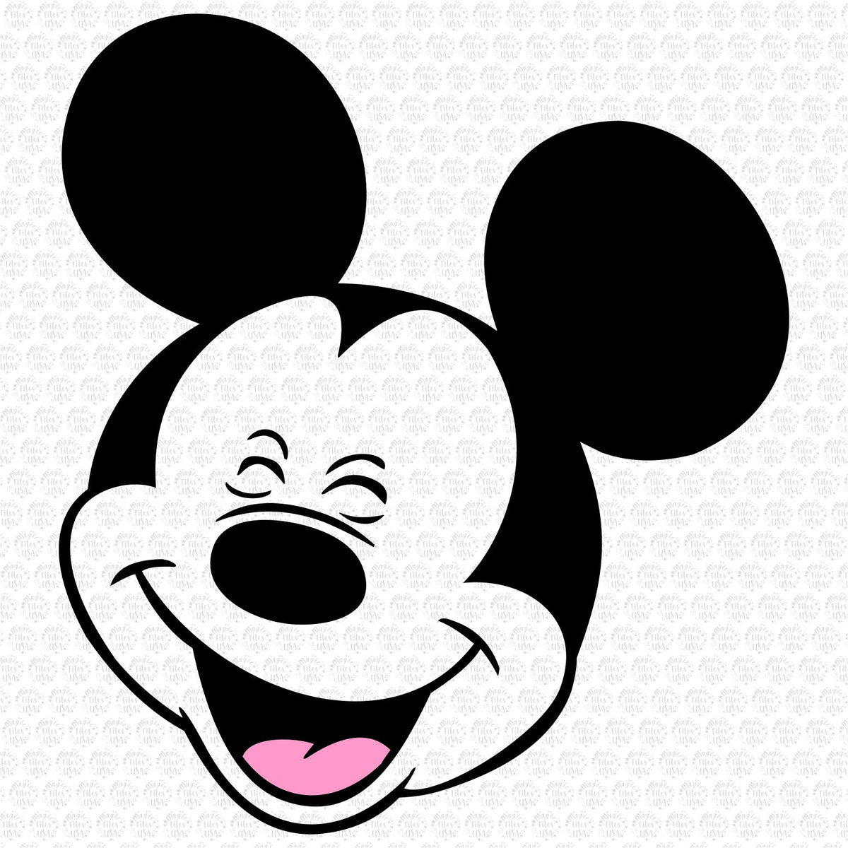 Mickey Mouse Smiling Svg, Mickey Face Svg, Minnie Face Svg, Download ...