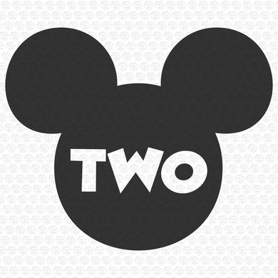 Two Mickey Mouse Svg. Birthday Svg