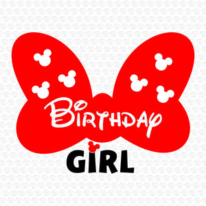 Birthday Girl Minnie Mouse Bow