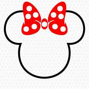 Minnie Mouse Head Outline Svg