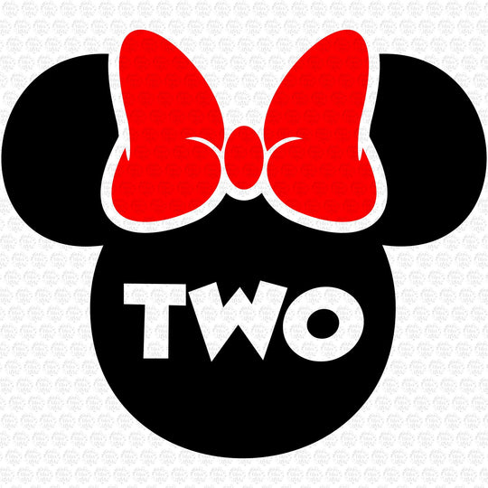 Two Minnie Mouse Svg, Minnie Head Svg, Birthdady Svg, Svg Files, Disney ...