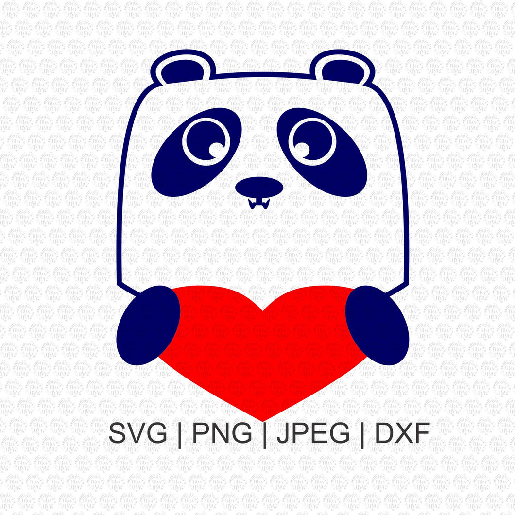Panda Bear Head SVG