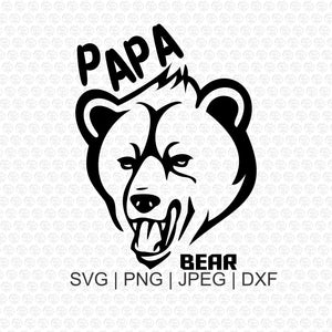 Papa Bear Head SVG