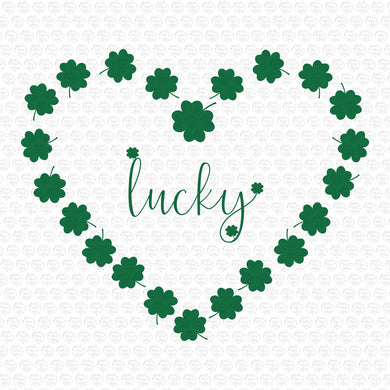 St Patricks Day Heart Lucky Svg